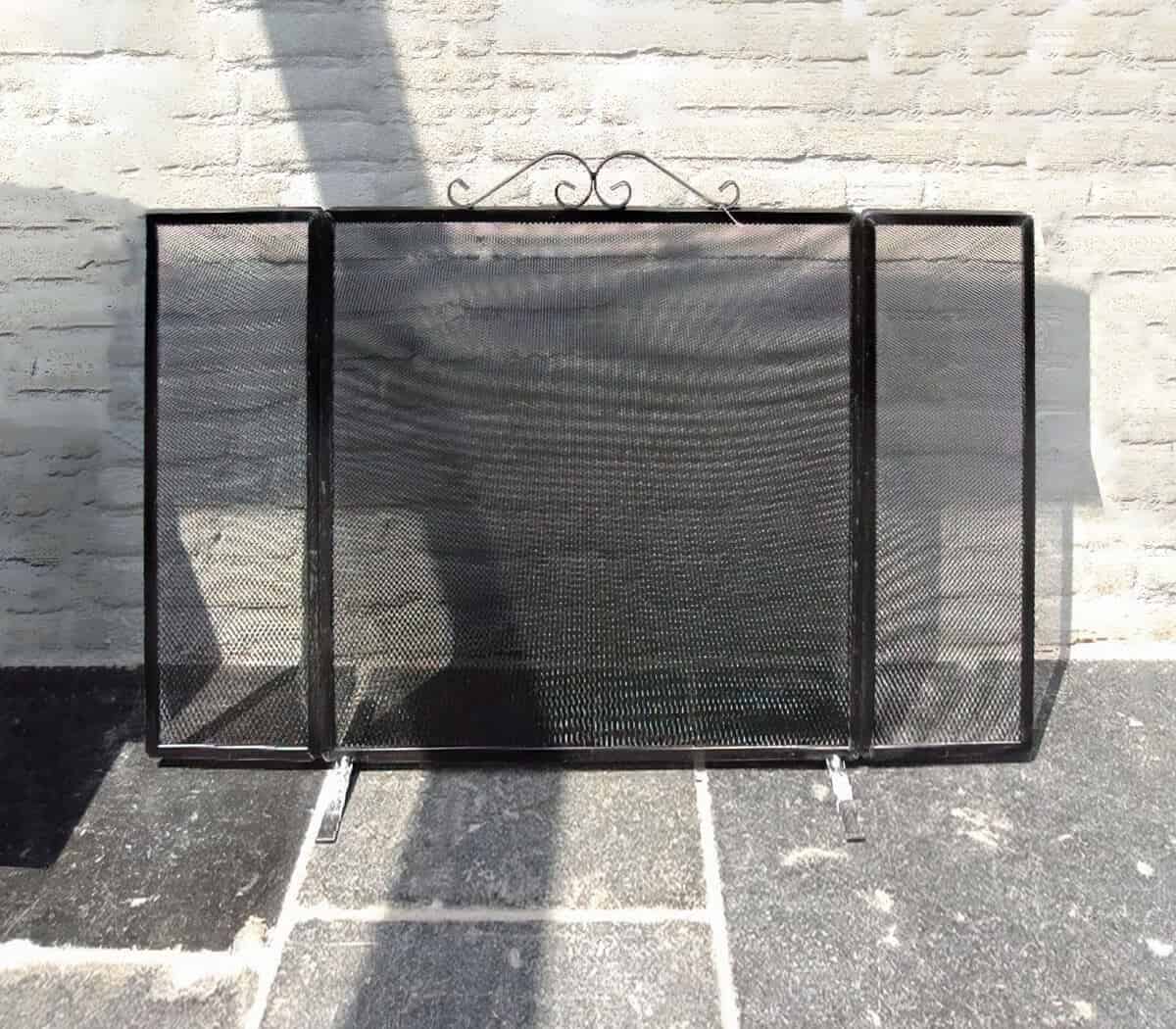 Haardscherm-driedelig