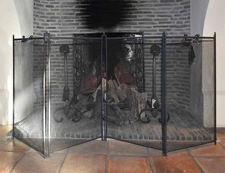 Haardscherm-vierdelig