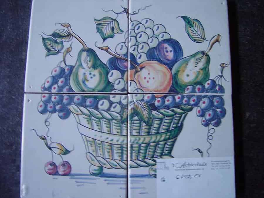 Tegeltableau-fruitmand