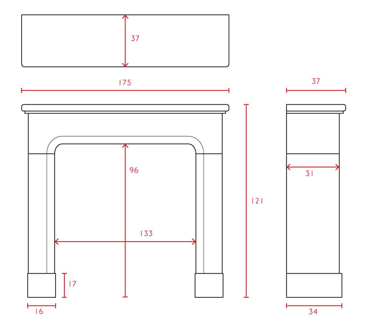 Gepatineerde-voorzetschouw