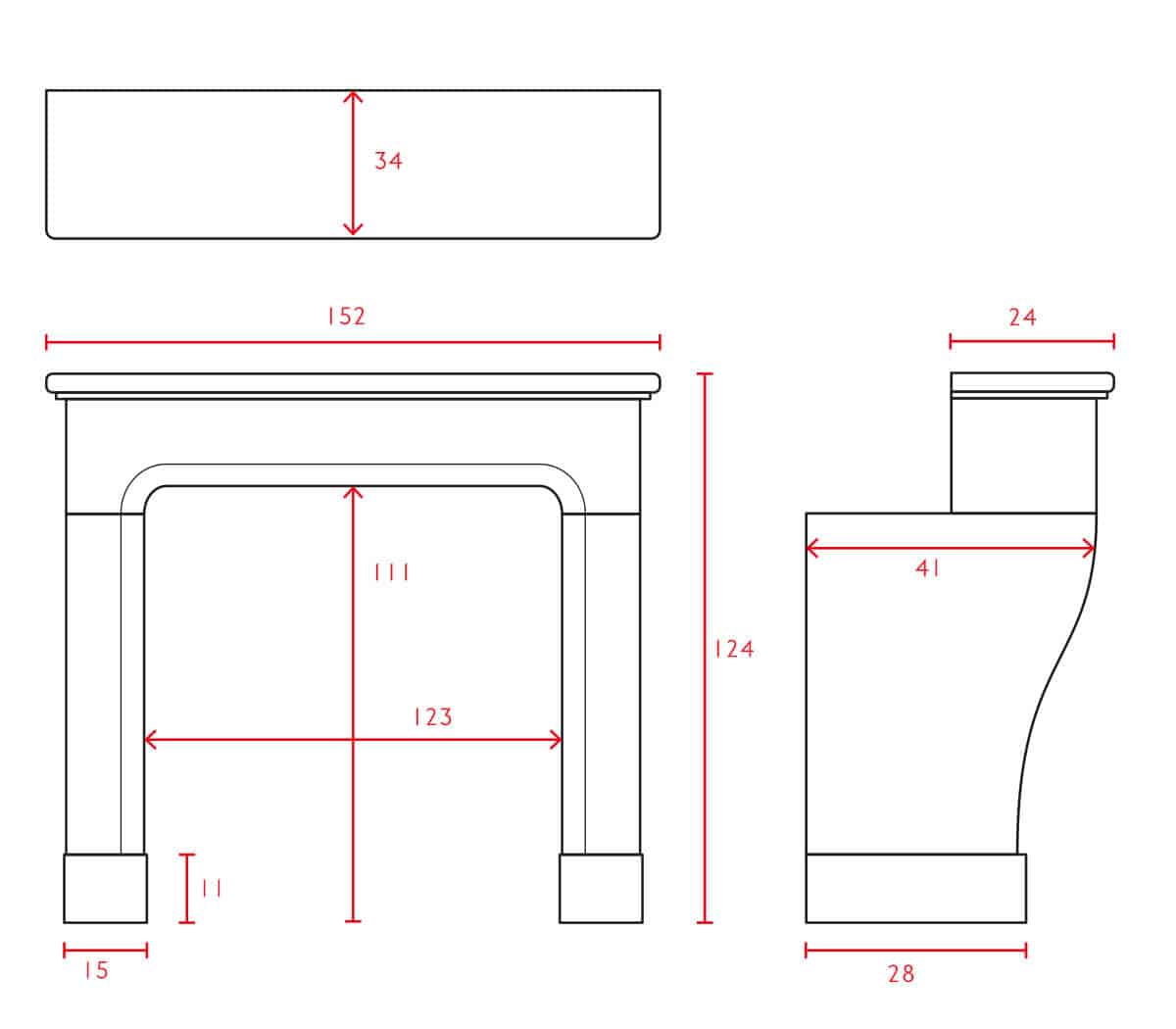 Marmerstenen-voorzetschouw