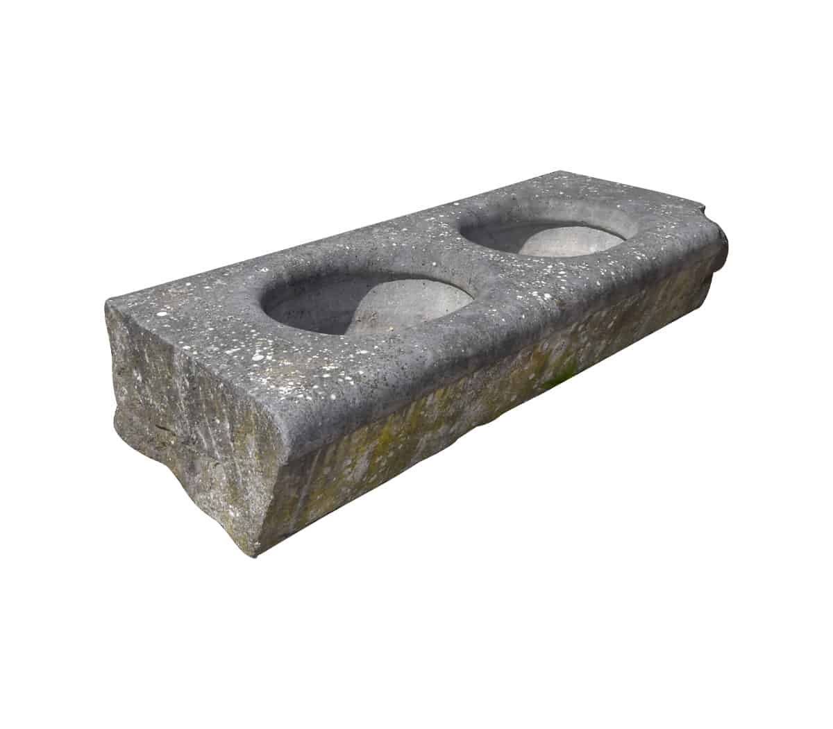 Hardstenen-dubbele-trog