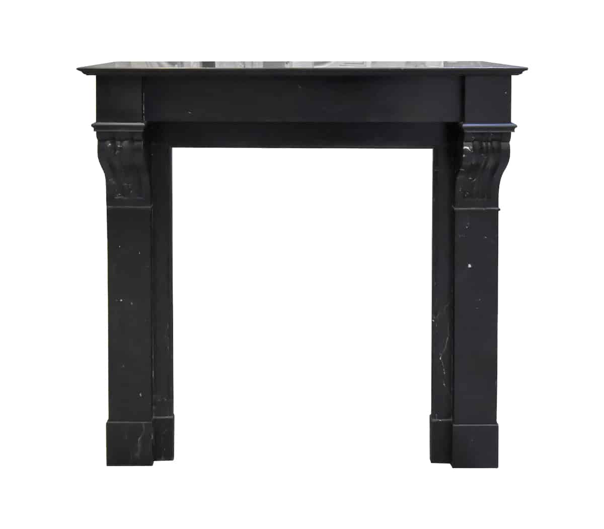Zwart-marmeren-modillion-voorzetschouw
