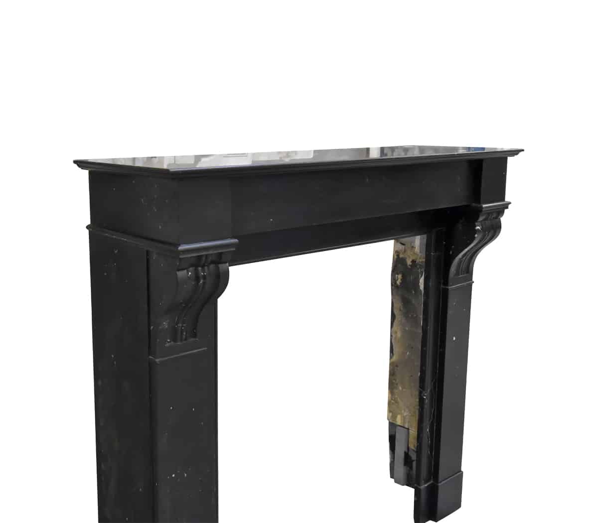 Zwart-marmeren-modillion-voorzetschouw