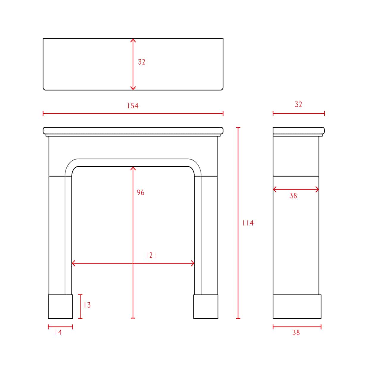 Marmerstenen-voorzetschouw