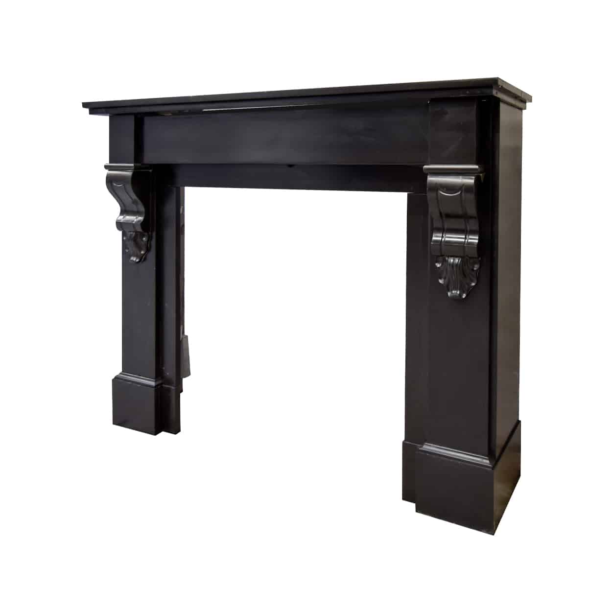 Zwart-marmeren-modillion-voorzetschouw