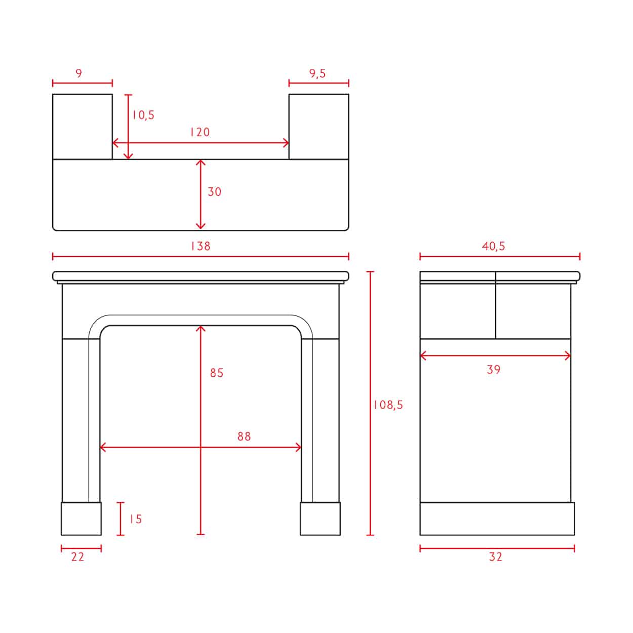 Zwart-marmeren-modillion-voorzetschouw