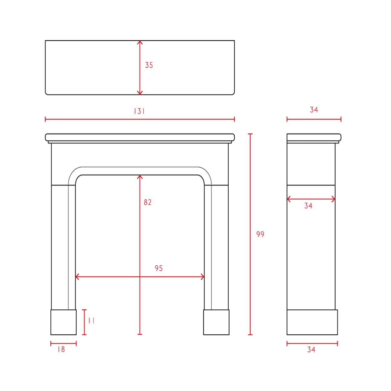 Marmeren-Pompadour-voorzetschouw