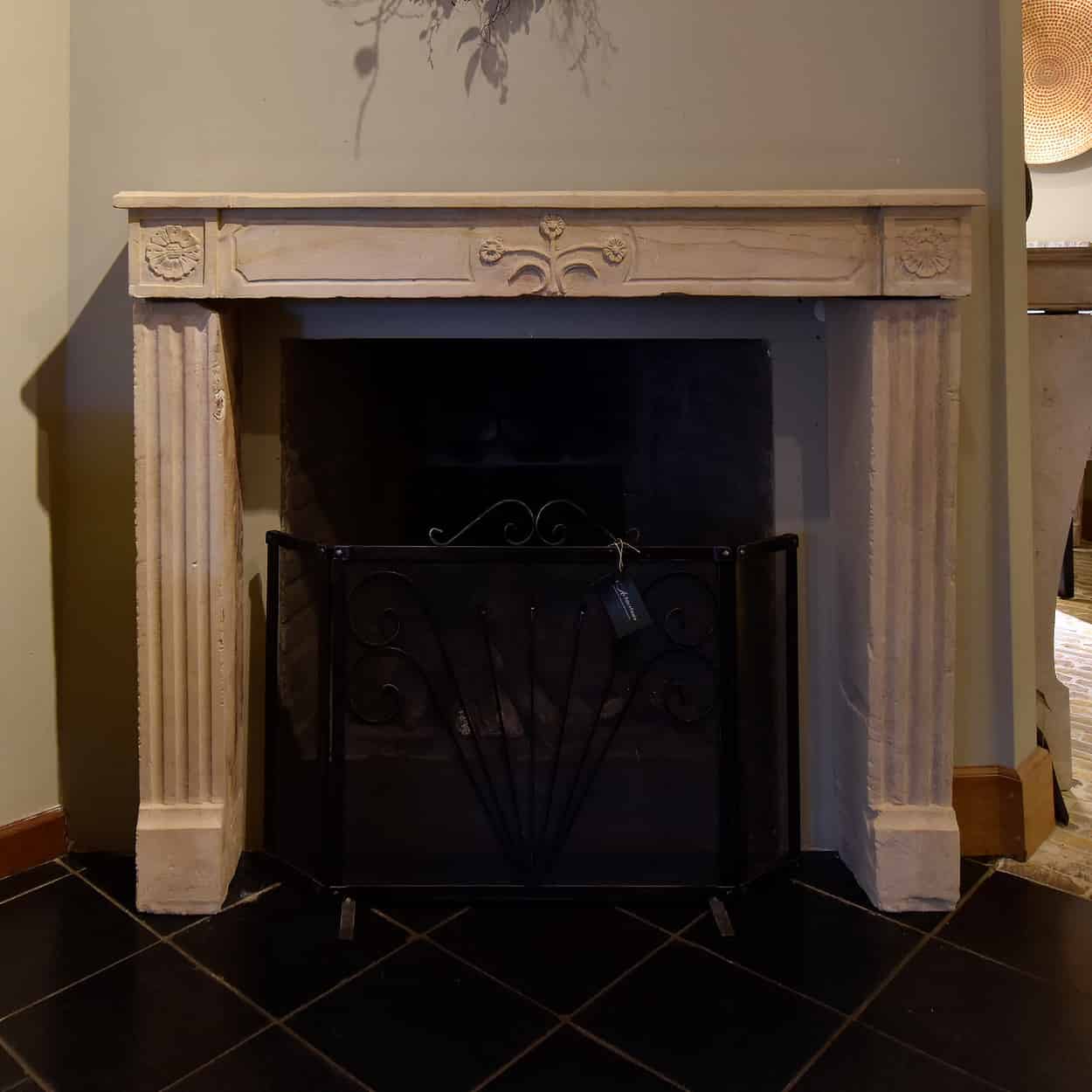 Old marble stone Front fireplace