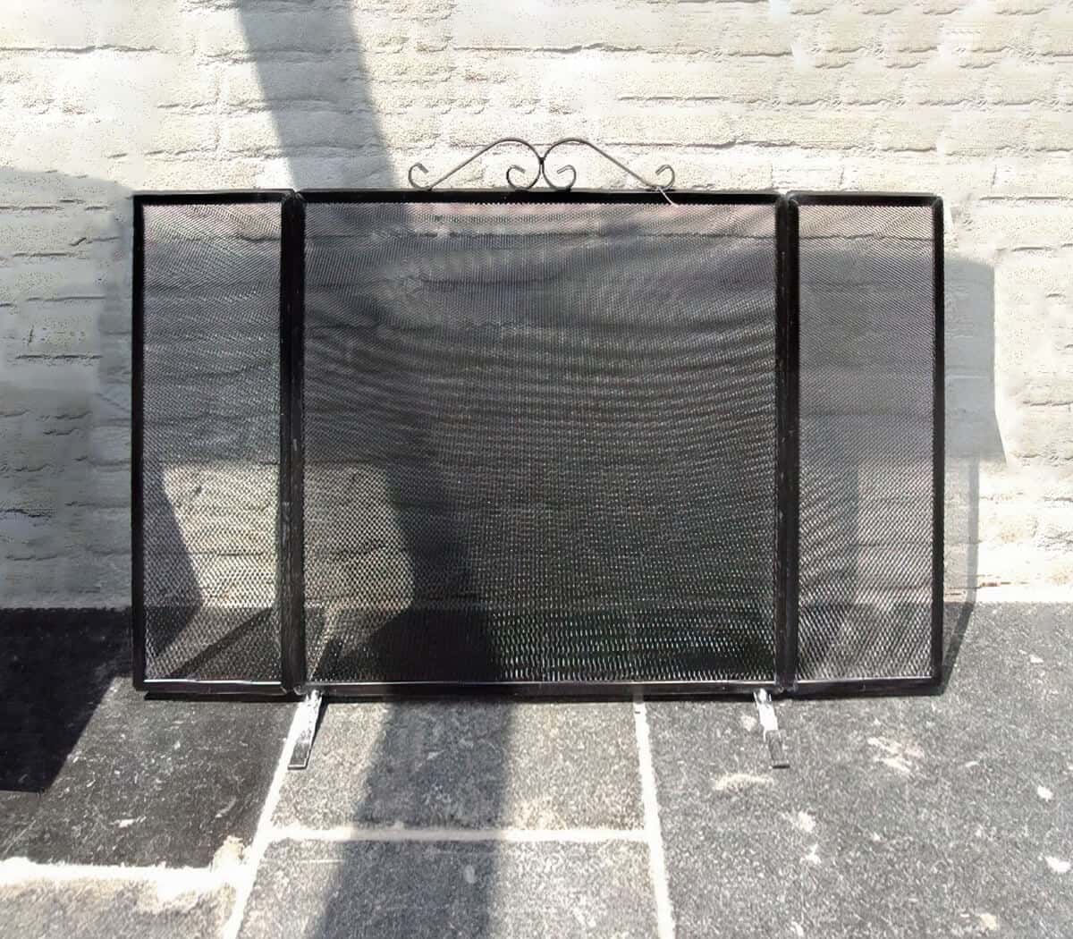 Haardscherm-driedelig