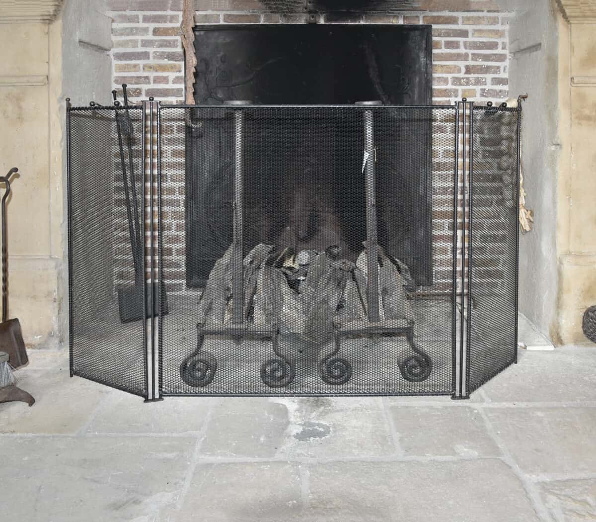 Haardscherm-driedelig