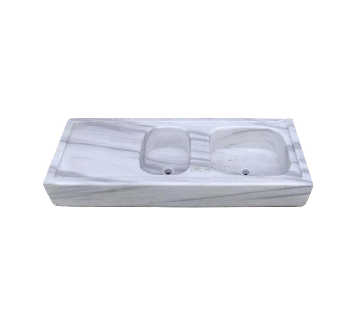 Wit-marmeren-dubbele-keukenbak