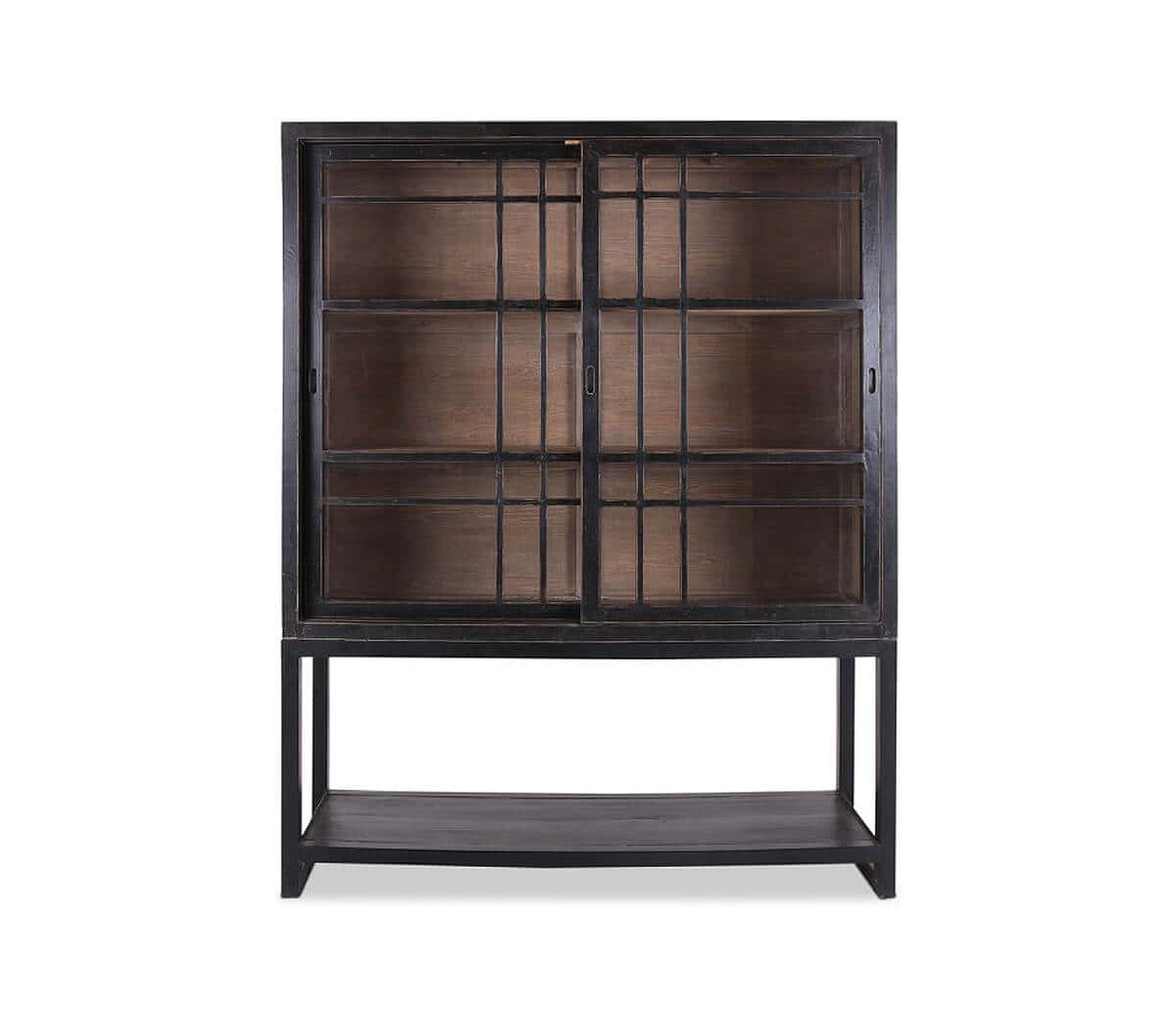 Vitrinekast met 2 deuren met glas