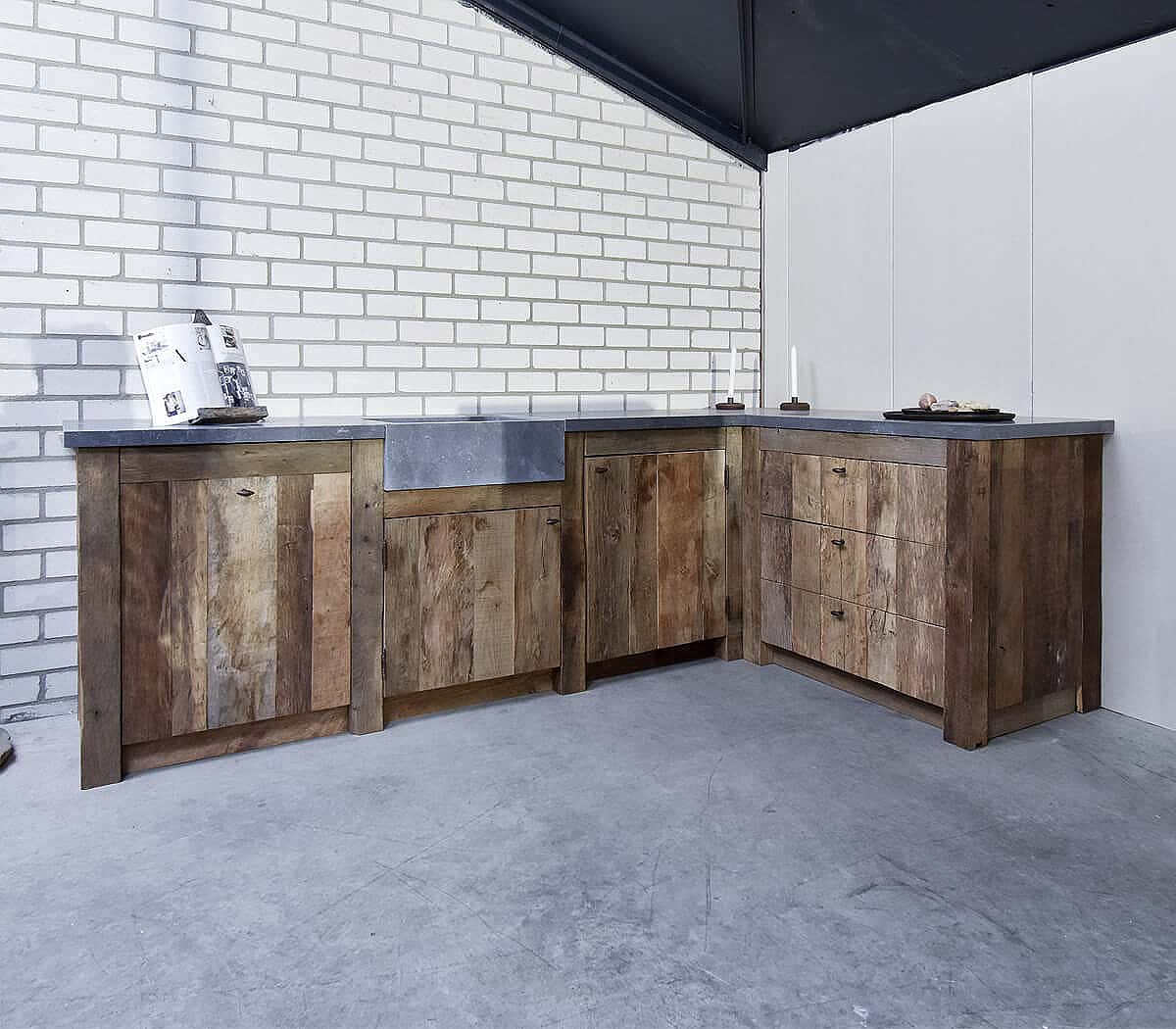 eiken-houten-hoekkeuken