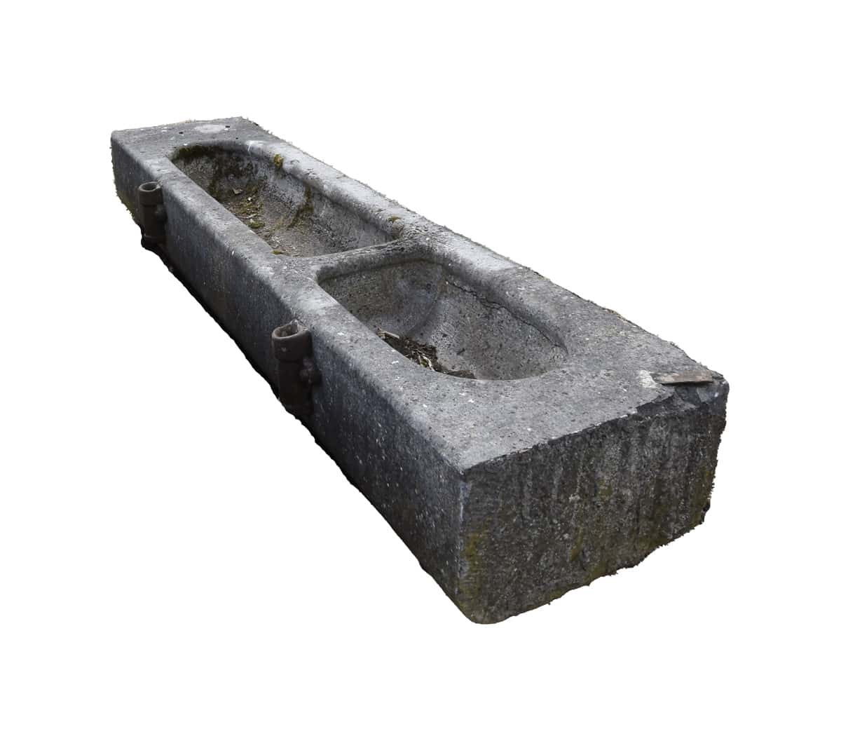 Hardstenen-dubbele-trog