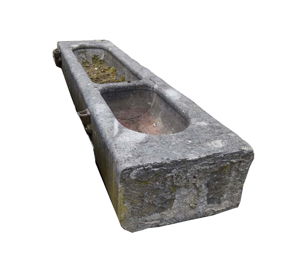 Hardstenen-dubbele-trog