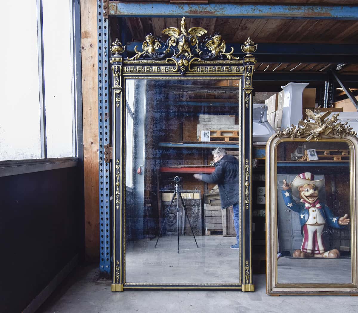 Antieke-kuifspiegel-Napoleon-III