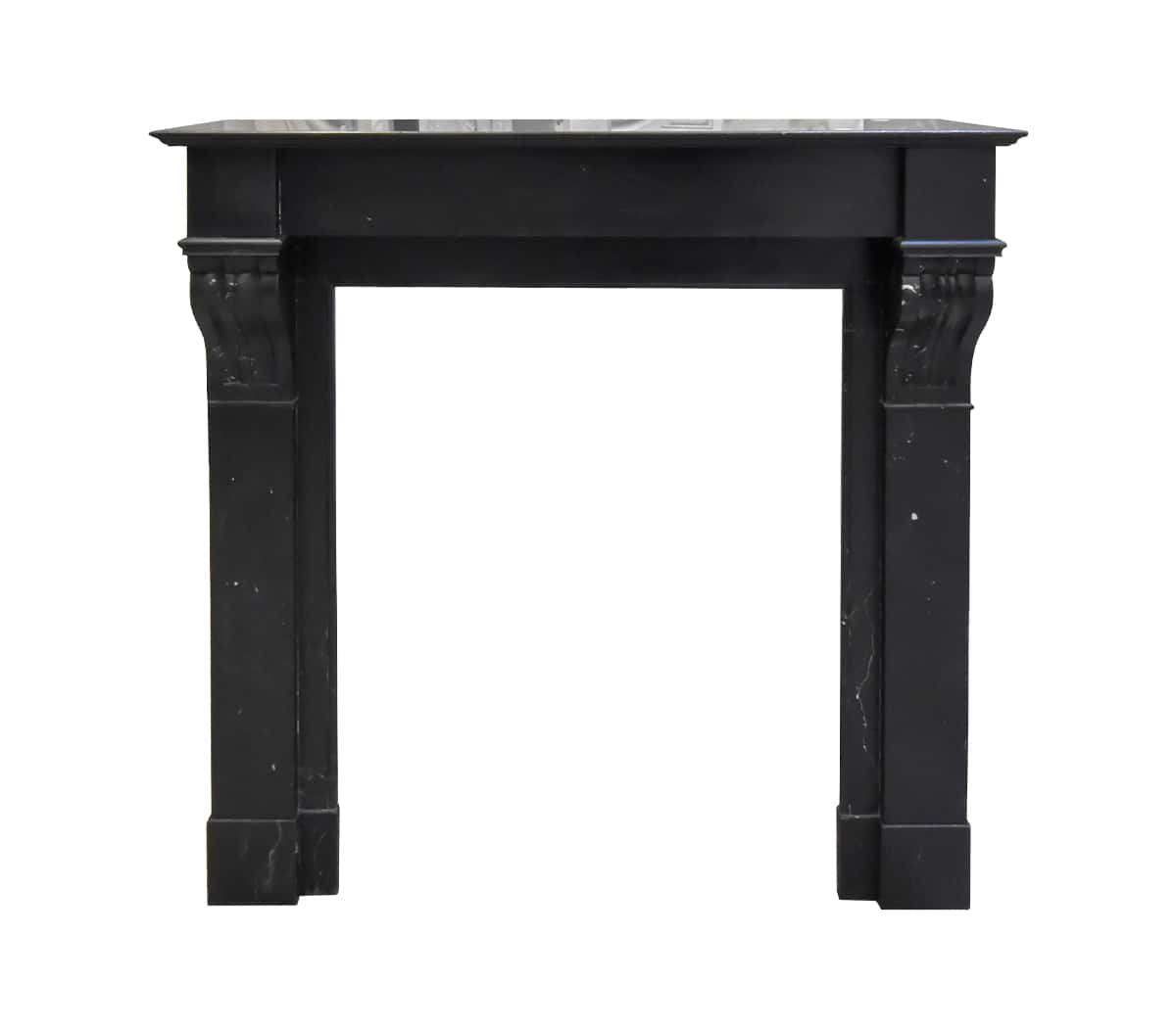 Zwart-marmeren-modillion-voorzetschouw