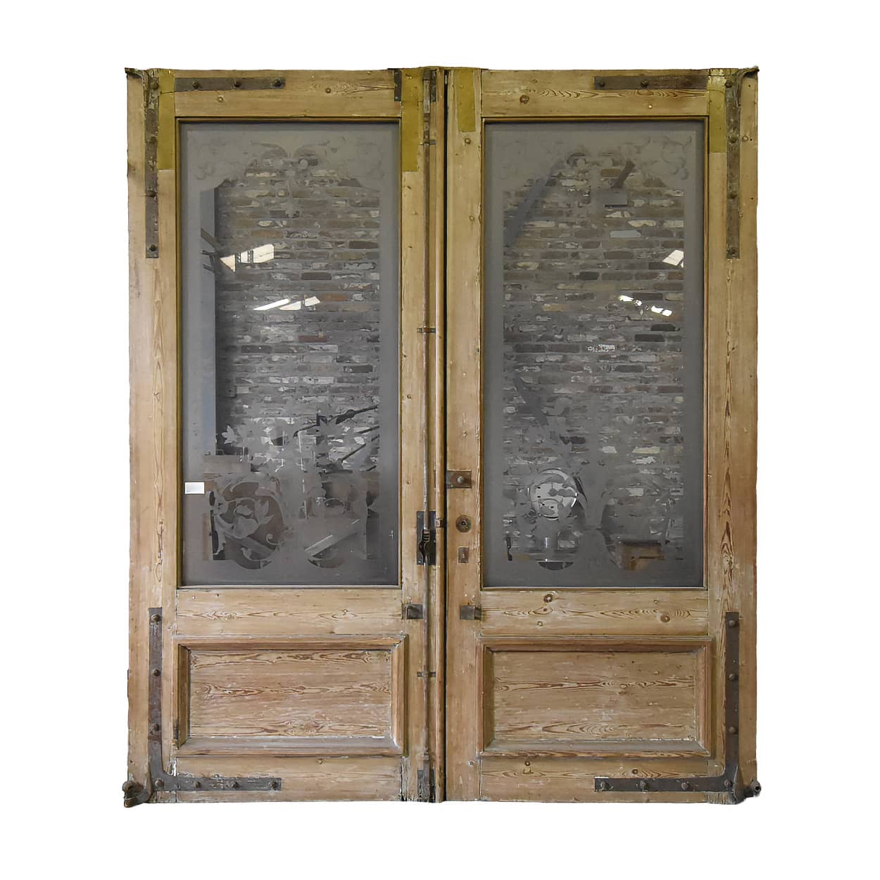 Dubbele-deur-met-geetst-glas