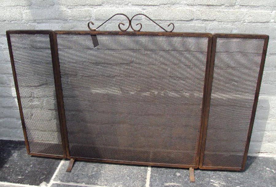 Haardscherm-driedelig