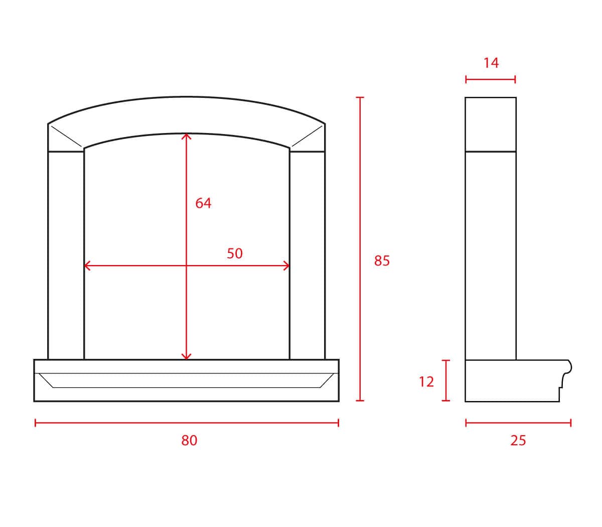 Keukenschouw-zandsteen-maten
