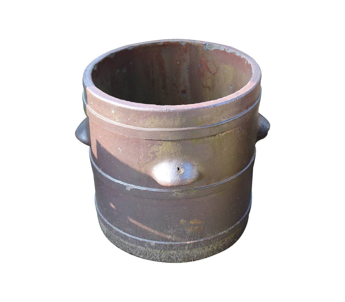 Oude-grote-gebakken-planten-pot