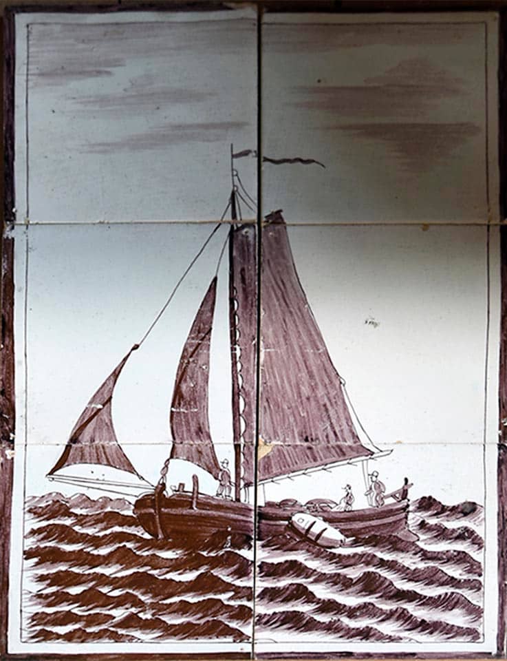 Tegeltableau-zeilboot