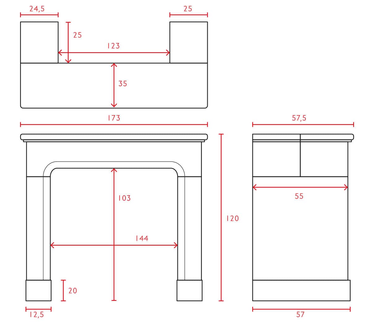 Marmersteen-ombouwschouw