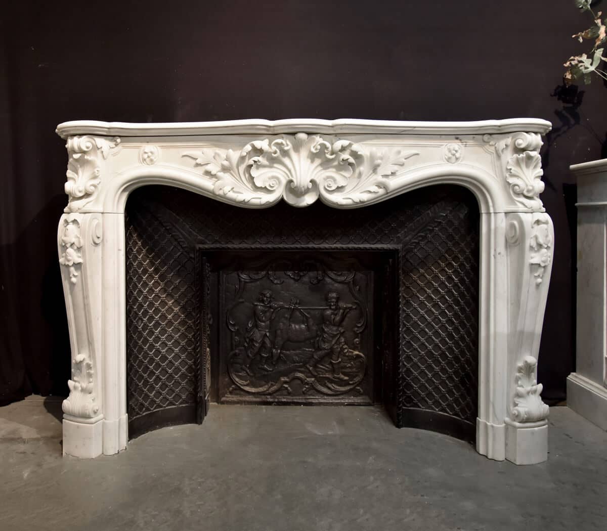 Antieke-Louis-XV-marmeren-voorzetschouw