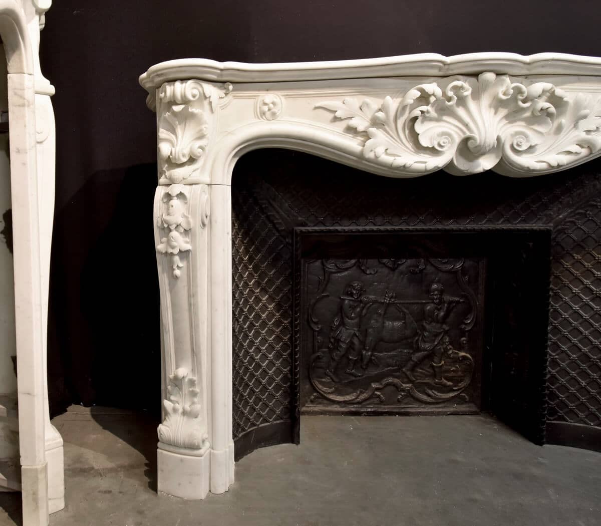 Antieke-Louis-XV-marmeren-voorzetschouw