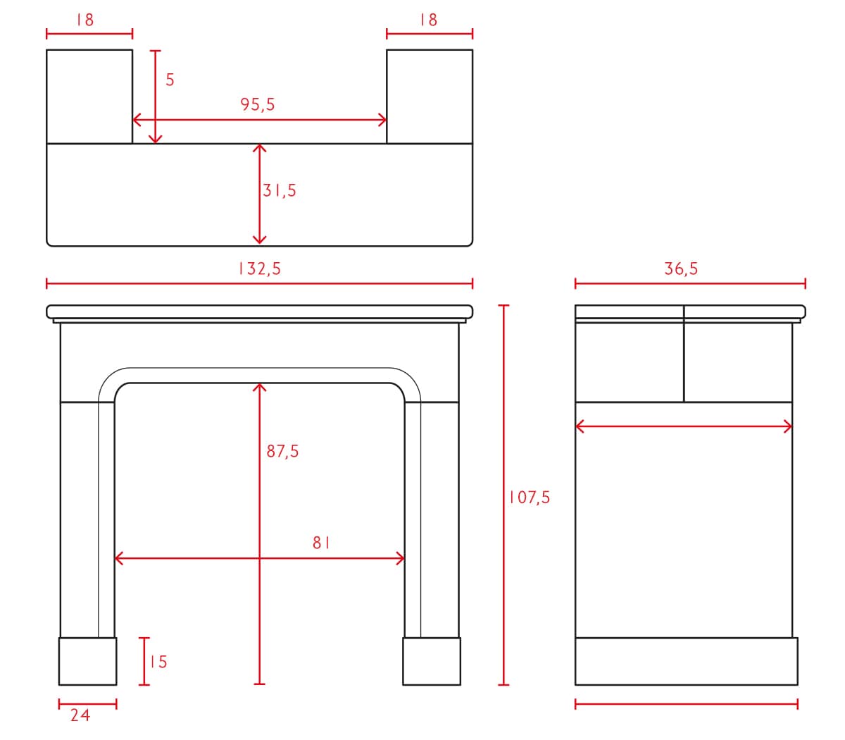 Marmeren-ombouwschouw
