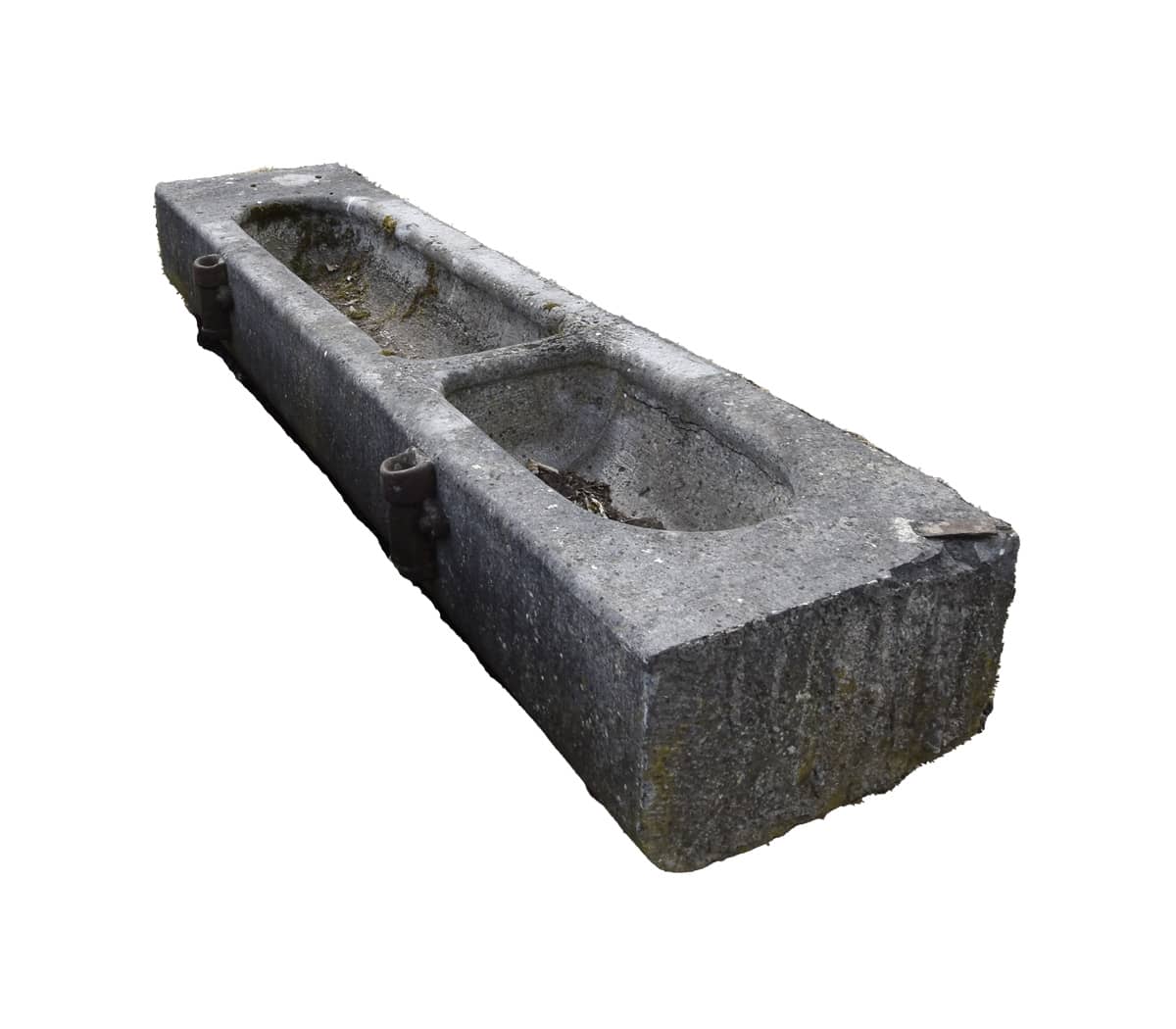 Hardstenen-dubbele-trog