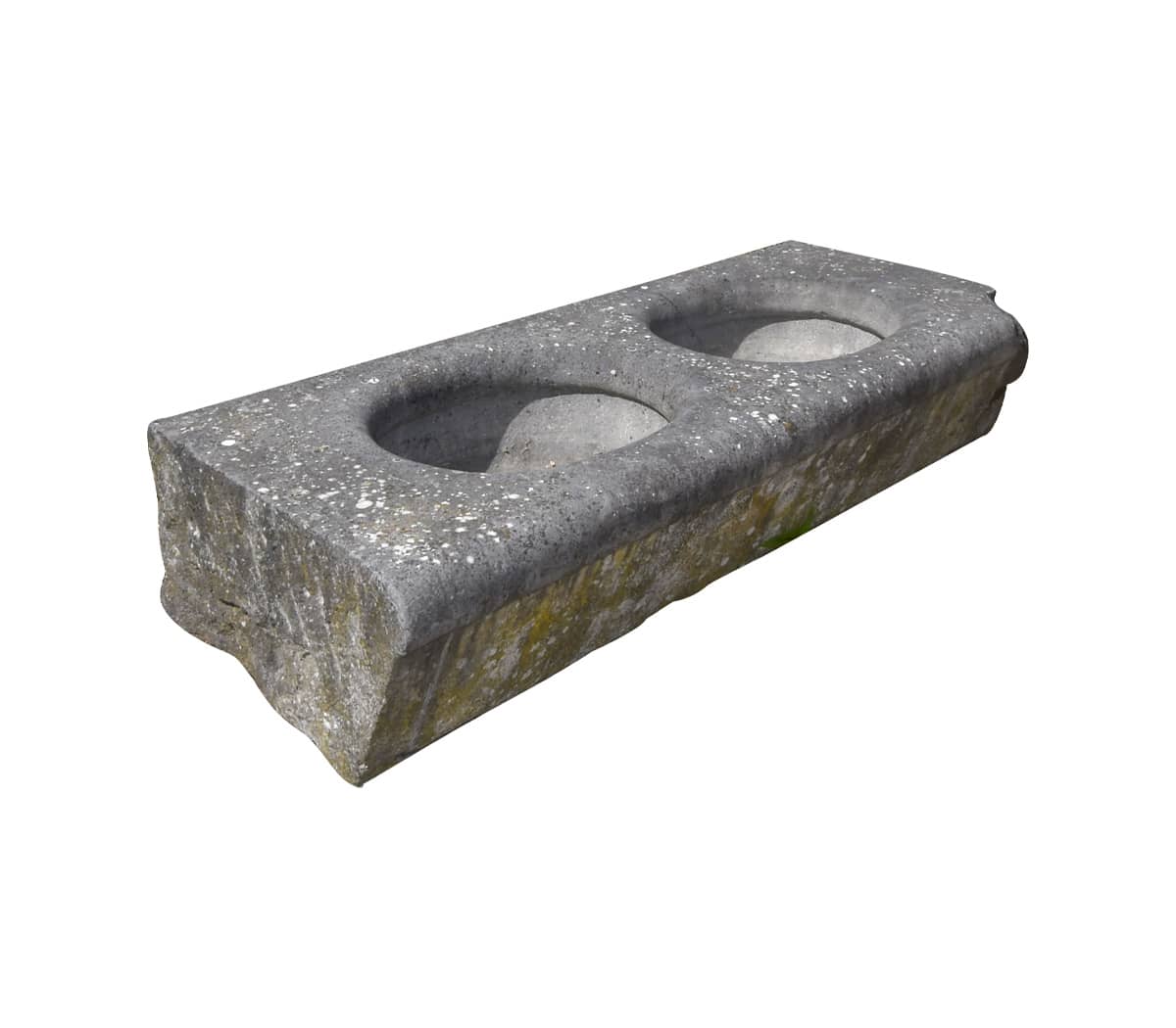 Hardstenen-dubbele-trog