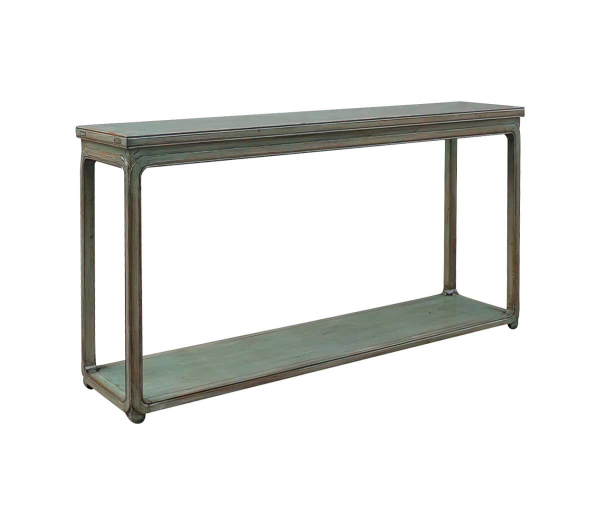 Groen-houten-wandtafel