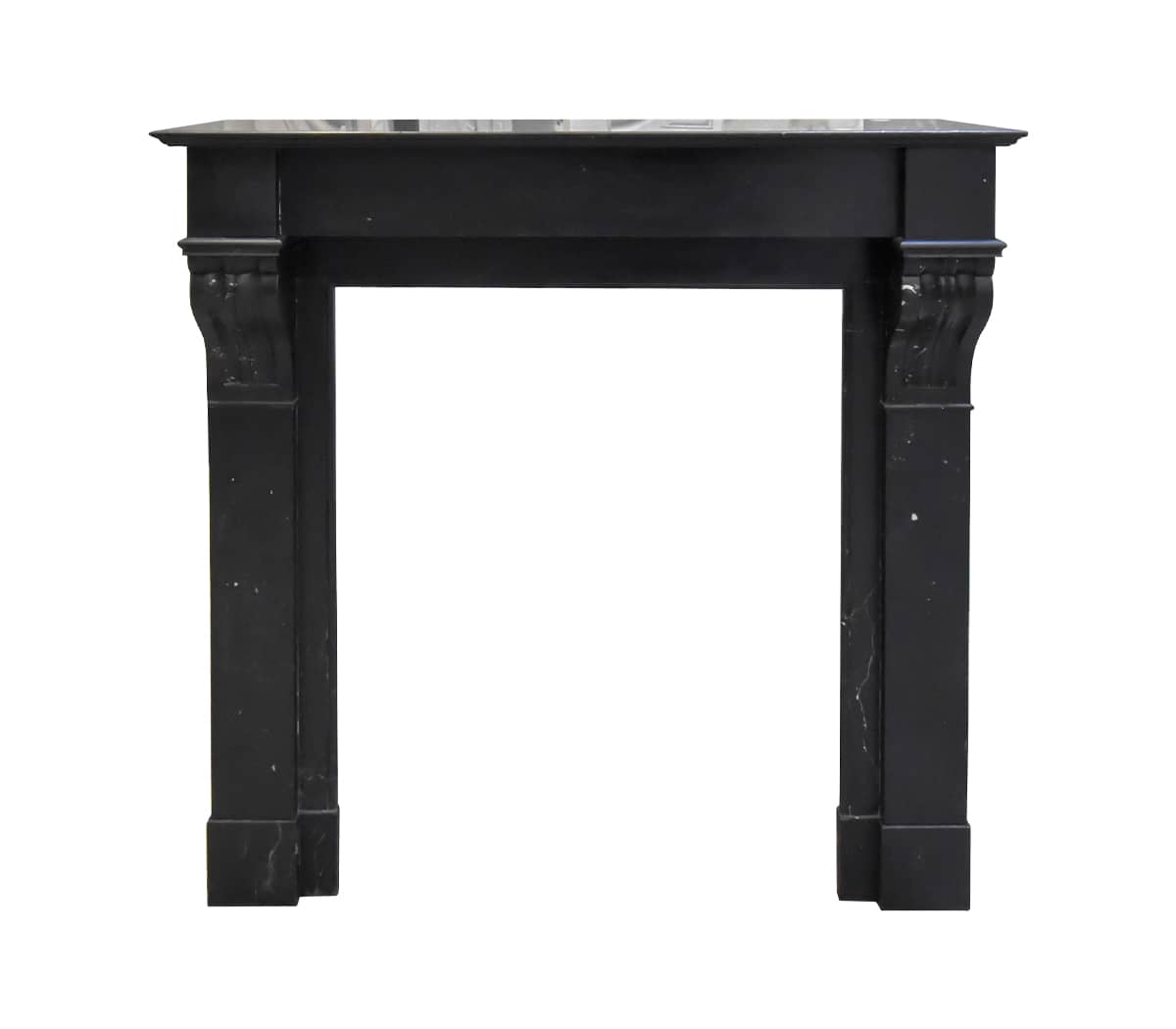 Zwart-marmeren-modillion-voorzetschouw