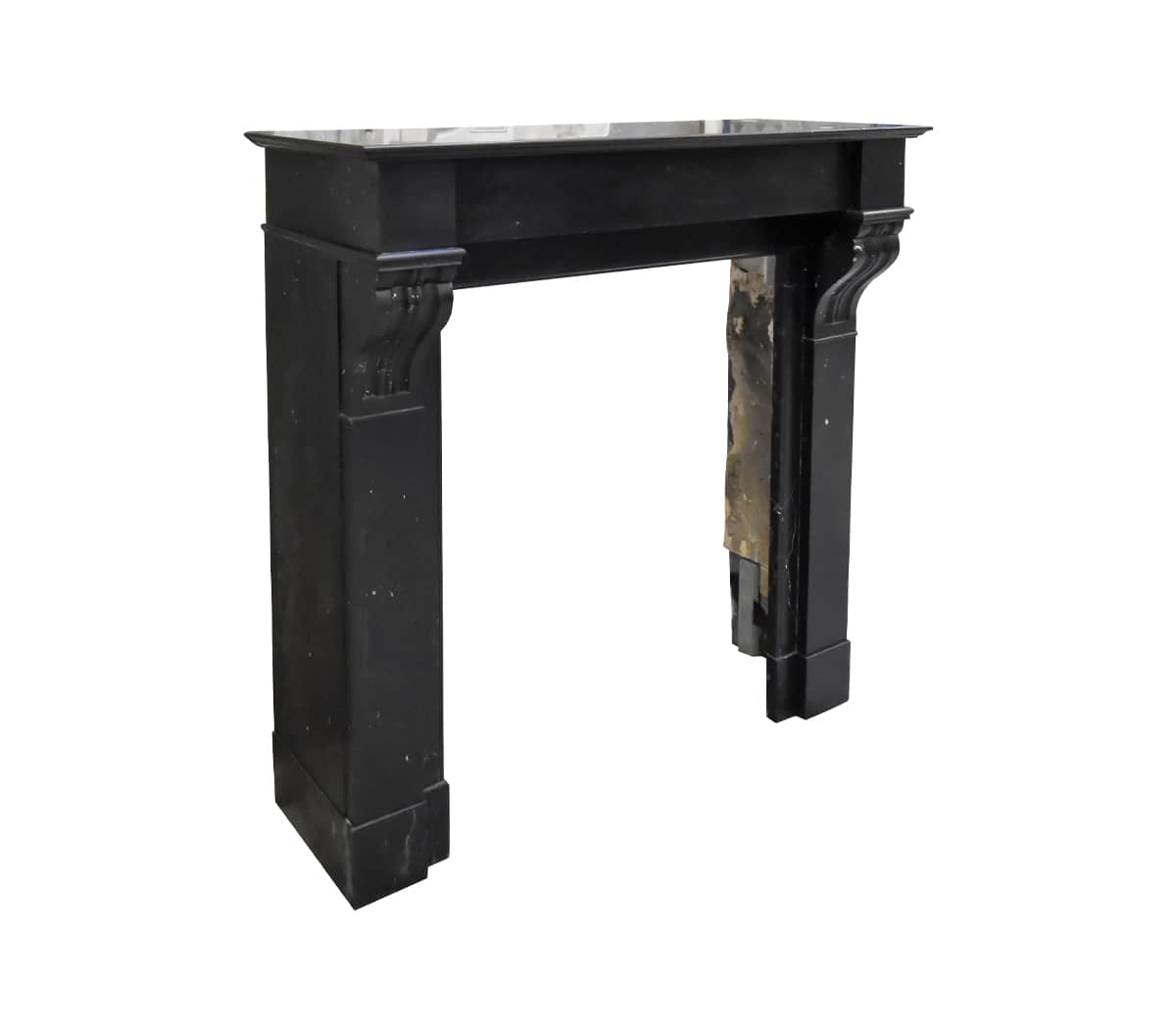 Zwart-marmeren-modillion-voorzetschouw