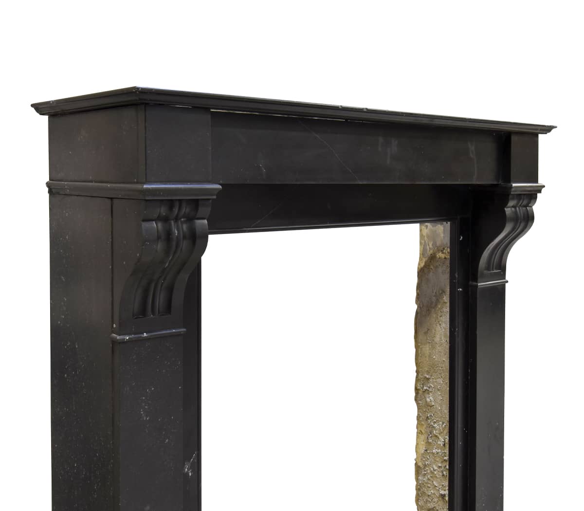 Zwart-marmeren-modillion-voorzetschouw