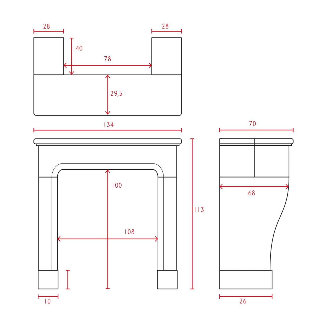 Zandstenen-ombouwschouw