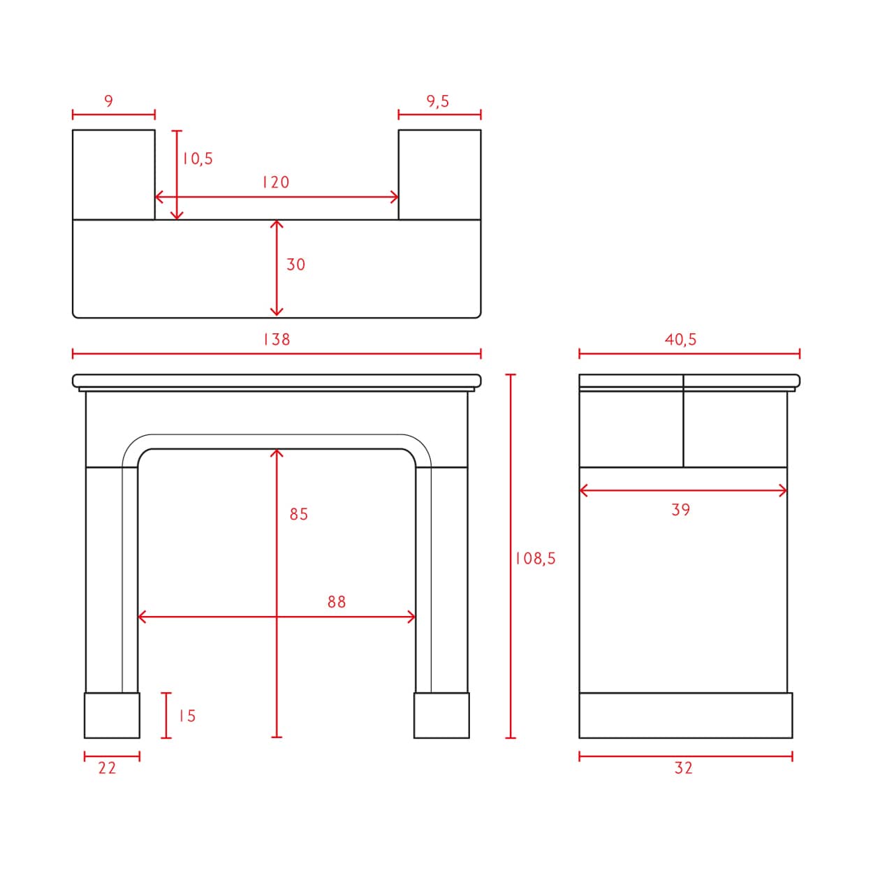 Zwart-marmeren-modillion-voorzetschouw
