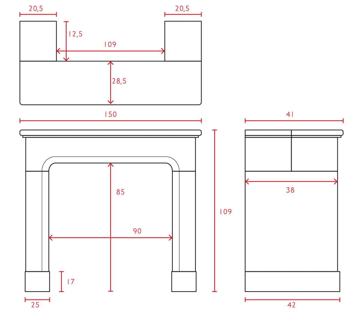 Grigio-Carnico-Marmer-Modillion-ombouwschouw