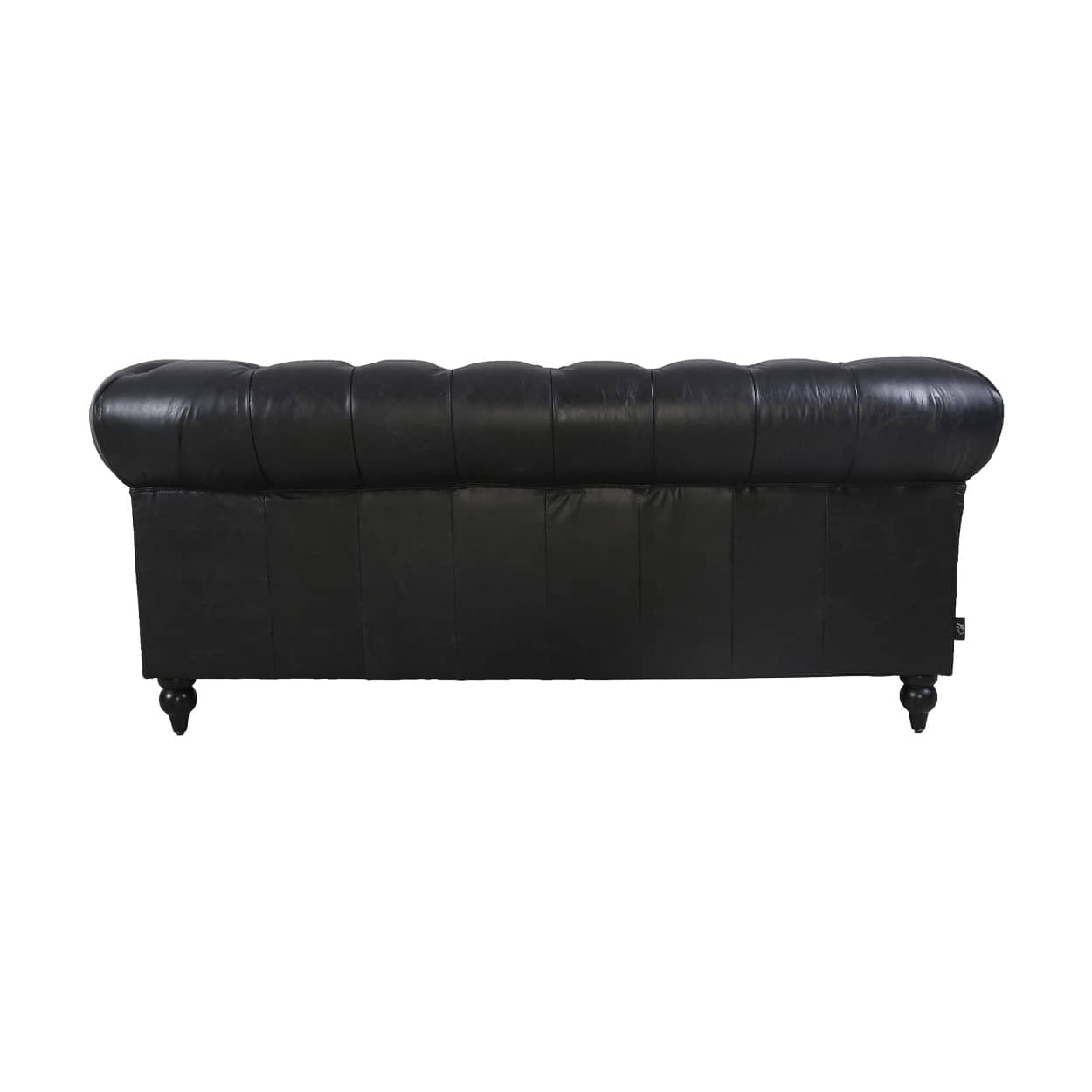 Chersterfield-25-zits-Eersteklas-rundleer-Ebony-Black