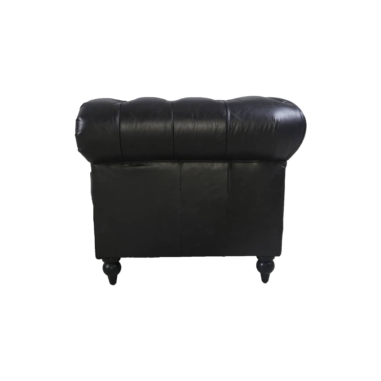 Chersterfield-25-zits-Eersteklas-rundleer-Ebony-Black