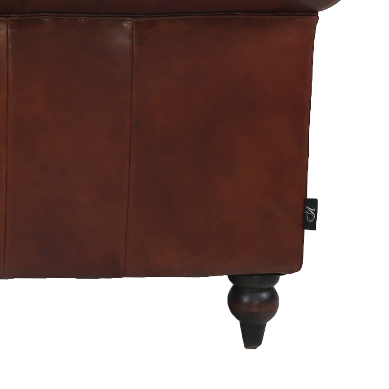 Chersterfield-25-zits-Eersteklas-rundleer-Vintage-cigar